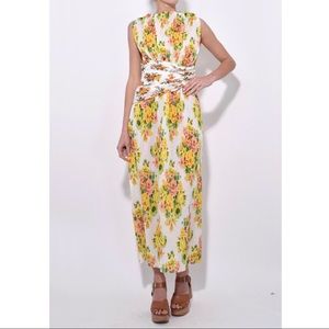 NWT Zimmermann Golden Floral Plisse Dress
